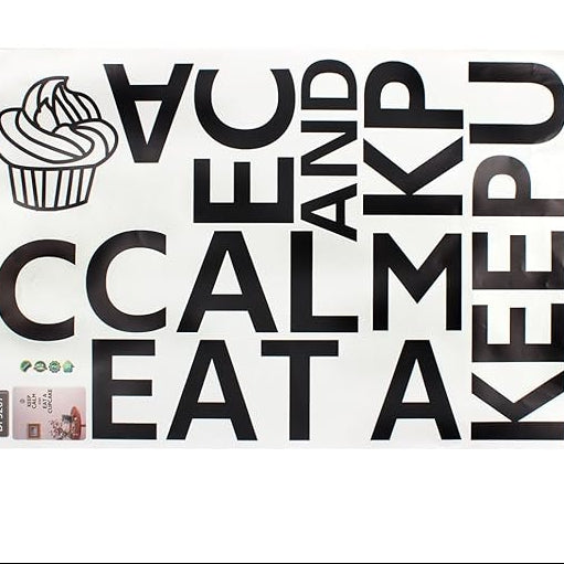 Generic English Sentences Cake Pattern Household Removable Wall Sticker Wallpaper Decor size 60x90   df5207