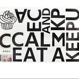 Generic English Sentences Cake Pattern Household Removable Wall Sticker Wallpaper Decor size 60x90   df5207