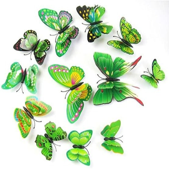 12 Pcs Butterfly Wall Stickers Decoration Magnet Butterflies on the wall DIY Wallpaper 3D PVC