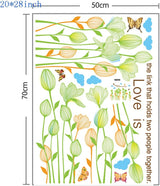 Fresh flowers wall and skirting balcony balcony removable decoration background room decor screw size 50x70 xy8141