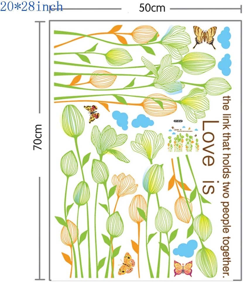 Fresh flowers wall and skirting balcony balcony removable decoration background room decor screw size 50x70 xy8141