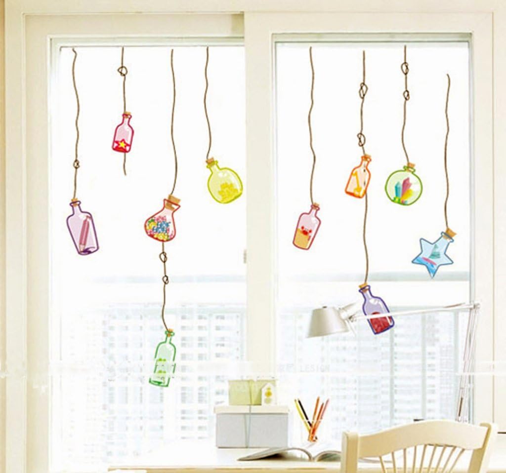 Decals Design 'Beautiful Wall Drift Bottles' Sticker (PVC Vinyl size 45 cm x 60 cm) ay919