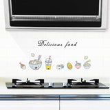 Kitchen Delicious Food Oil Proof Sticker High Temperature Cooktop Tile Wall Decoration Sticker size 60x90 nc036
