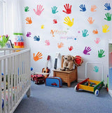 Ketsicart 1X(Color Handprint Wall Stickers,
