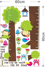 WINOMO Cartoon Kids Height Measure Ruler Nursery Growth Chart Wall Stickers Murals size 60x90  zy003