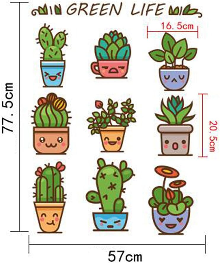 Removable PVC Wall Stickers Cute Emoji Pot Home Decor for Baby Boy Girl Kids Bedroom Kitchen  size 50x70 sk7115
