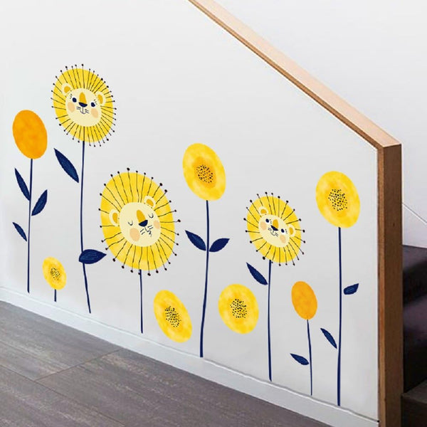 Cartoon sun flower wall Sticker Xh9292