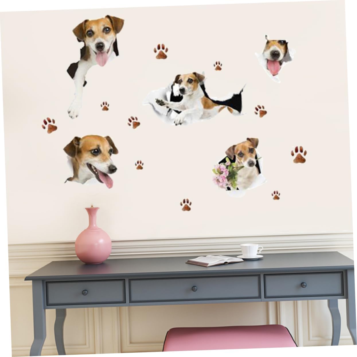 OSALADI Dog Wall Sticker Vinyl Removable Art for Living Home Decoration Wall Decals Wallpaper size 50x70 sk7117