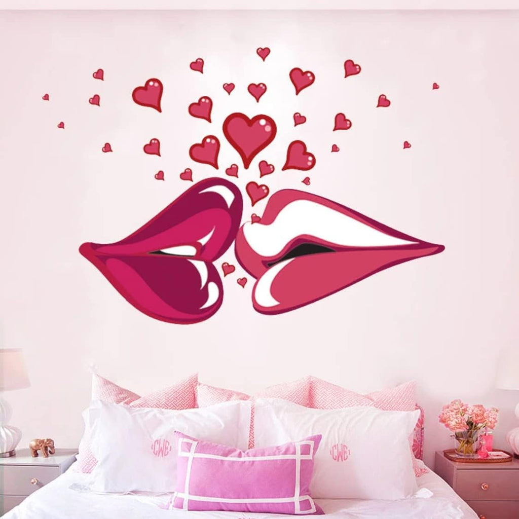 DM570065 Wall Stickers for Living Room Wall Stickers Wholesale Romantic Kiss Love Decorative Wall Stickers for Bedroom Bedroom Decor