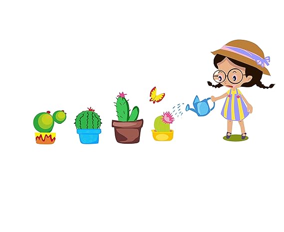 Littlebuds 110 cm Flowers Removable Sticker  (Pack of 1)