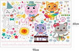 growth chart for kids,Kitten height wall sticker, children's room Sk9152