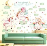 Decorazione Principessa Sognante Unicorno Camera Dei Bambini Ragazza Camera da Letto Adesivi Murali Caldi Sul Comodino size 50x70 sk7163