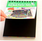 Small Scratch Note Pad - 10 x 14 | Rainbow Drawing Draft Books for Childrens (random color)
