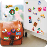 Backpack Suitcase World Travel Country City Decoration Wall Stickers size 50x70 mj7004
