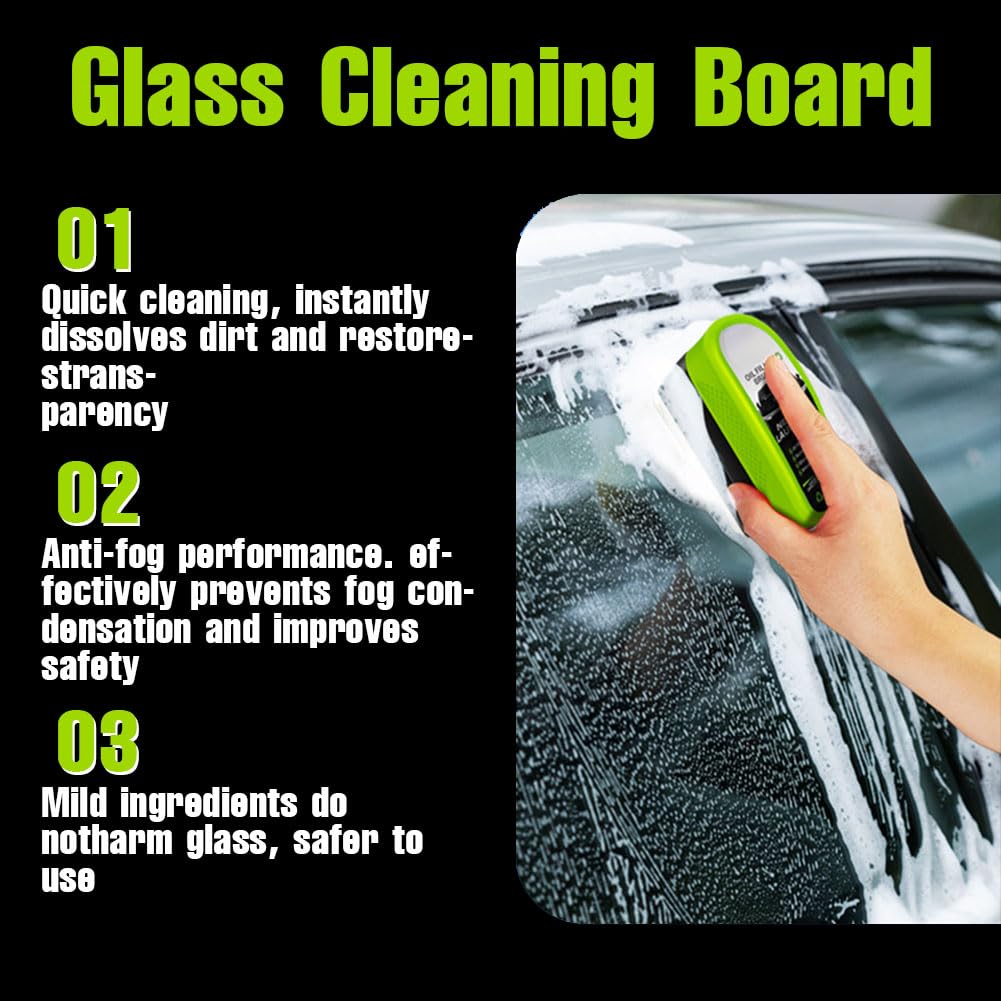 1Pc Oil Film Brush 2.0, Clear Vision Glass Cleaner, Clearview Shield Clear Vision Windshield Cleaner, Oil Film Cleaning Brush for Car Windows