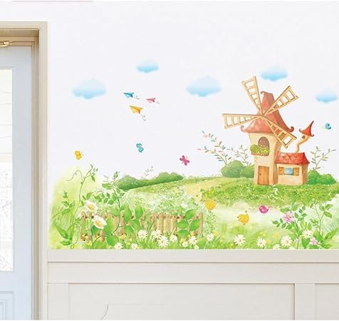 BEST OF BEST Windmill House Meadow Wall Sticker XL8025