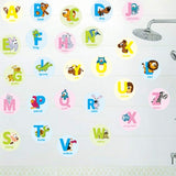 AM6026 ChezMax DIY Animal Alphabet ABC Wall Decals Wall Stickers Removable Educational Letters Mural Decor for Kids Nursery Bedroom Living Room