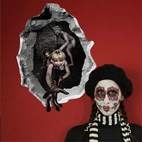 Sks6045 Sunfauo Halloween Stickers Halloween Decals DIY Halloween stickers Happy Halloween stickers 3D Halloween stickers Decoration Art Halloween stickers