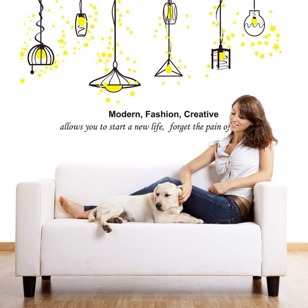 Yellow Black Classic Lamp Wall Sticker Self-Adhesive DIY Wall Murals Home Decor Art size 50x70 xh3943c