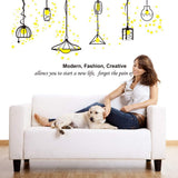 Yellow Black Classic Lamp Wall Sticker Self-Adhesive DIY Wall Murals Home Decor Art size 50x70 xh3943c