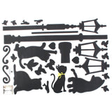 Cat Decals Removable Sticker Decoration Wall Decal Cats Kitten Generic PVC Cat Print Home Living Room Self Adhesive Wall Sticker LD833 Size: 30x60