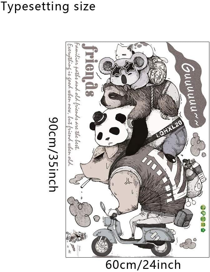 Cartoon Forest Animals Wall Stickers For Kids Rooms  Childrens Playroom Decoration