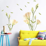 Large Removable Vinyl Self-adhesive Lily Flower Wall Sticker for Kids Room size 50x70 xls7067