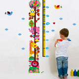 Cartoon Animals Growth Chart Wall Stickers Height Measurement Removable Wall Decals Home Decor size 50x70 xh6335