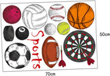 Sports Wall Stickers Football Rugby Basketball Decor Wall Decals for Home Decor size 50x70 sk7095
