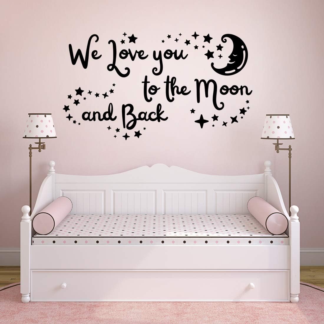 StickMe 'We Love You to The Moon and Back - Motivational Inspiration Quotes Wall Sticker size 60x90 df5202