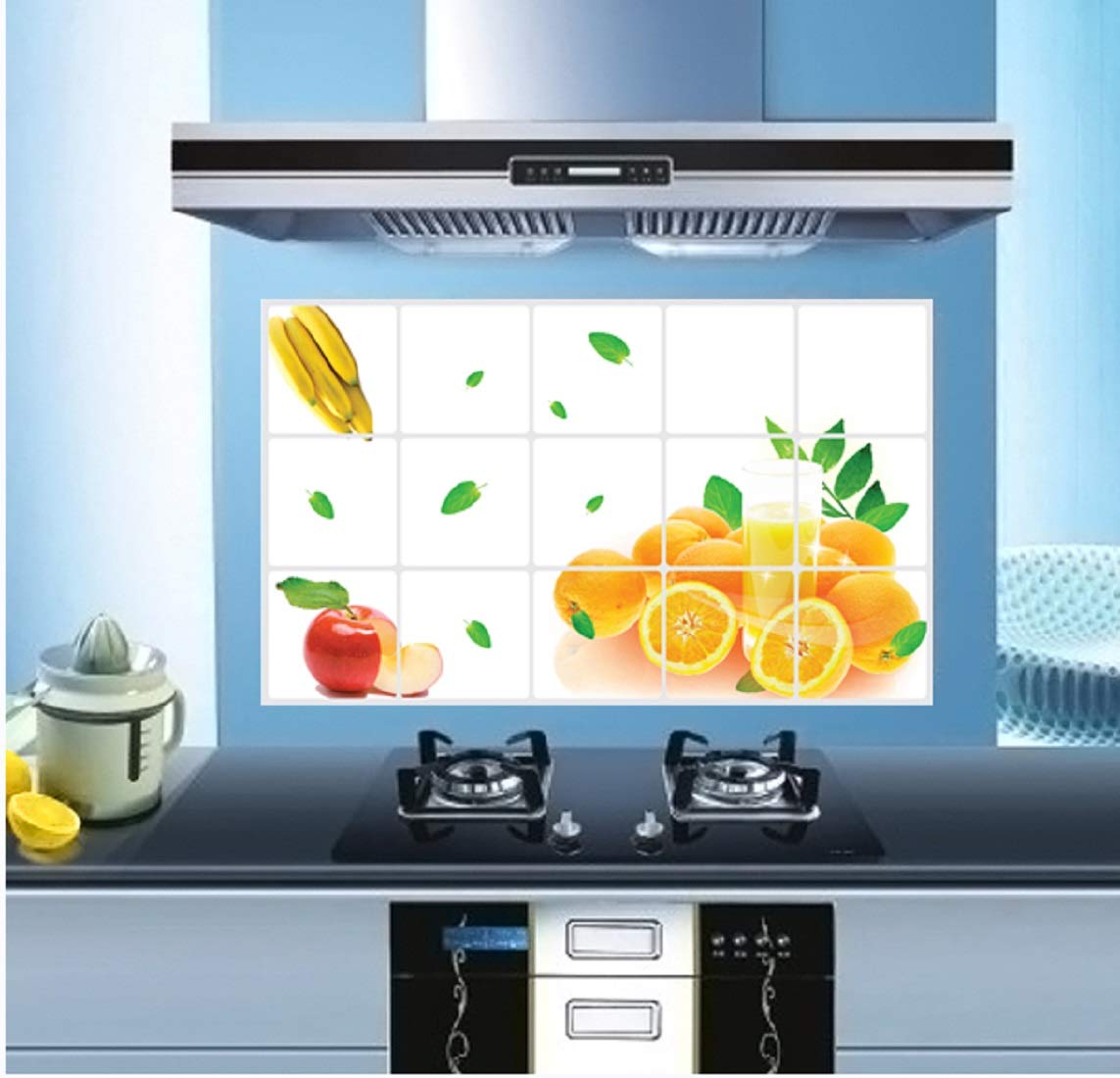 Kitchen Oil Proof Wall Sticker Heat Resistant Waterproof Self Adhesive Backsplash Cover for Kitchen Wall Protection