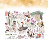 VOSAREA French Bulldog Dog Wall Sticker for Living Room Nursery TV Background size 50x70 sk7091