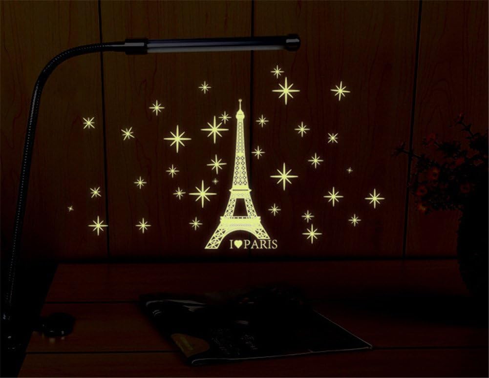 Yigo Fluorescent Luminous Wall Stickers Glow in The Dark Stars Home Decoration Eco-Friendly PVC Cartoon Wall Decal for Kids Rooms-Alphabet