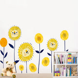 Cartoon sun flower wall Sticker Xh9292