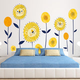 Cartoon sun flower wall Sticker Xh9292