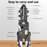 25 in 1 Wire Stripper, Wire Stripping Tool, Cutter Stripping, Cable Stripper Tool, Wire Crimping Tool, Multi-Function Hand Tool for Electric Cable Stripping Cutting and Crimping - Random Color