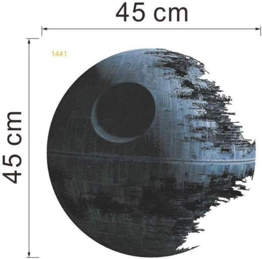 3D Death Star Star Wars Wall Sticker Removable 3D Wall Sticker Home Decor Art Clone Boy's Room Decor size 30x28 nc1441
