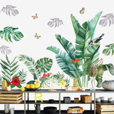 Greenery Leaves Wall Stickers Green Plants Wall Stickers Living Room Bedroom Office Wall Decoration size 60x90 nc023