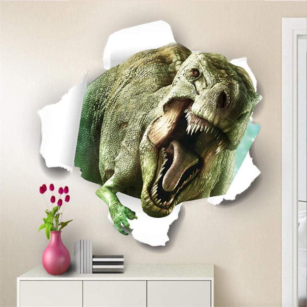 Wall Sticker 3D hole cartoon movie Dinosaur ComiWall Sticker 3D hole cartoon movie Dinosaur Coming in boy kids fans love gift decal wall sticker home decoration stickers 50x50  ncx008