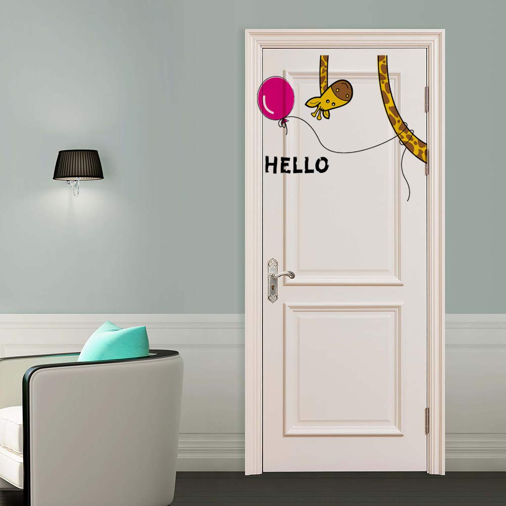 Artibetter Cartoon Giraffe Sticker Removable Wall Decals for Refrigerator Door Cupboard Bedroom size 30x60 xh3214