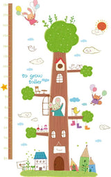 Kids Room Wall Sticker Pencil Tree Animal Measurement Height Stickers Children's Room Bedroom Cartoon Height Height Stickers Kindergarten Classroom-Photo Color_Oversized size 60x90 sk2003ab
