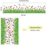 Large Diy Home Decor Nature Colorful Flowers Grass Buttefly Wall Stickers 3d Wall Decals Floral Tv Background Base Decoration - Wall Stickers - AliExpress