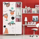 Winhappyhome Sloth Wall Art Stickers for Bedroom Living Room Coffee Shop Removable Decor Decals