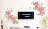 Wall stickers, Folina, floral decoration with pink peonies Ay9120