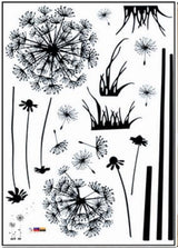 Dandelion Wall Stickers Flower Butterflies Flying Mural Art Decal Self-Adhesive Home Decoration DIY Living Bedroom Office Decor Kids Room Wallpaper  size 50x70  lm7030