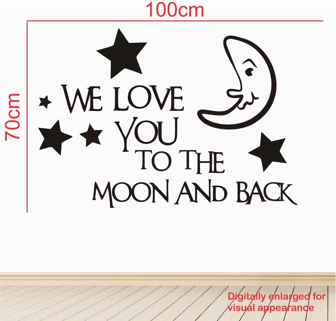 StickMe 'We Love You to The Moon and Back - Motivational Inspiration Quotes Wall Sticker size 60x90 df5202