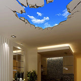 Generic 3D Stereo Ceiling Wall Stickers Art Decor Mural Room Decals Sticker, Blue, Paper size 60x90 ay8015xl