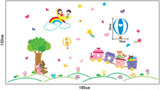 Moon and Stars Animals Balloon Wall Sticker House Decal Removable Living Room Wallpaper  size 60x90 ay9174