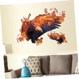 Mikikit Eagle Flame Wall Sticker Removable Mural Decal Eagle Wall Decor for Boys and Girls Bedroom Living Room size 50x70 sk7124