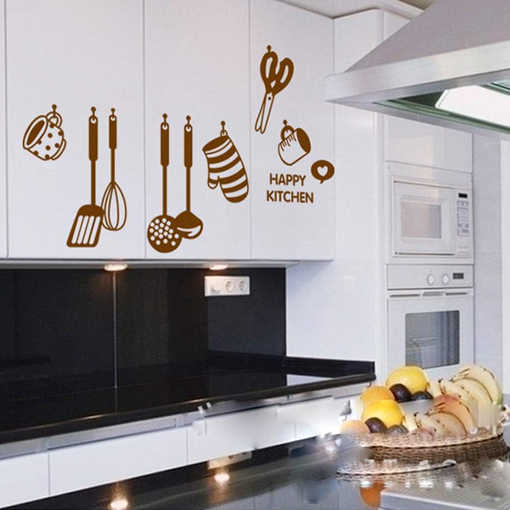 Cooking Wall Stickers Removable Kitchen & Dining RoomN DIY Wall Decal Kitchen Rules Art Home Mural Décor Vinyl Wall Art Inspirational Quotes Decorations size 45x60 ay6017a